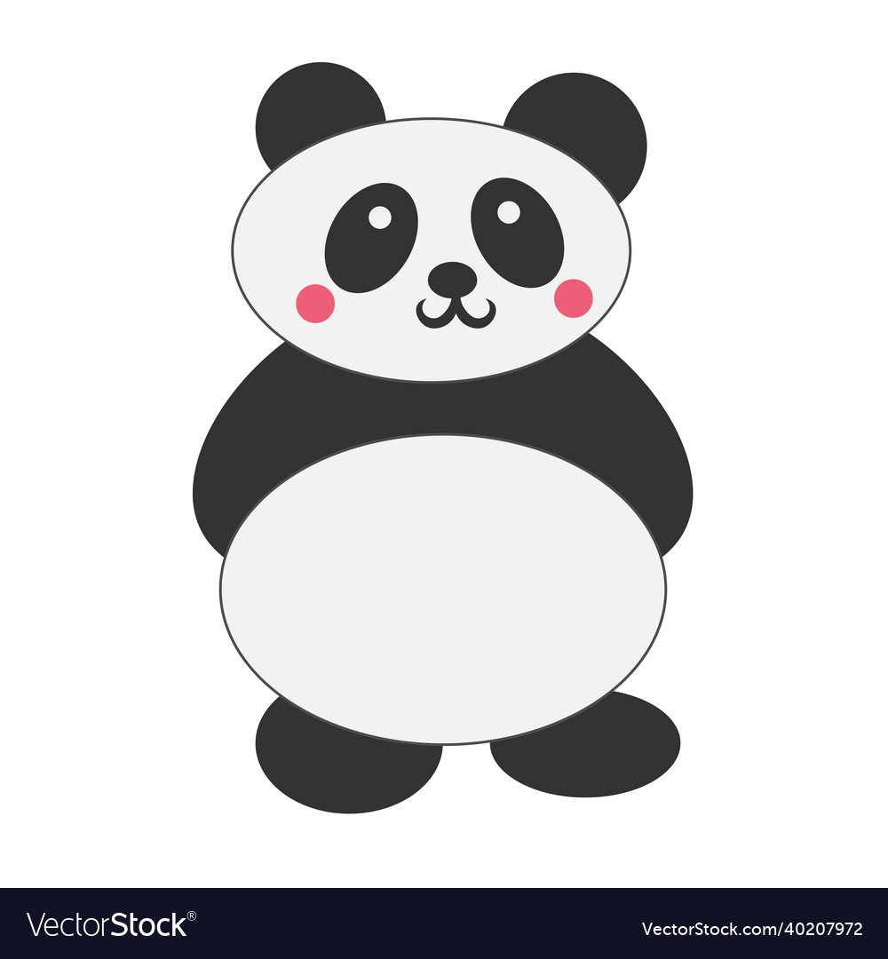 Cute little panda design for t shirt