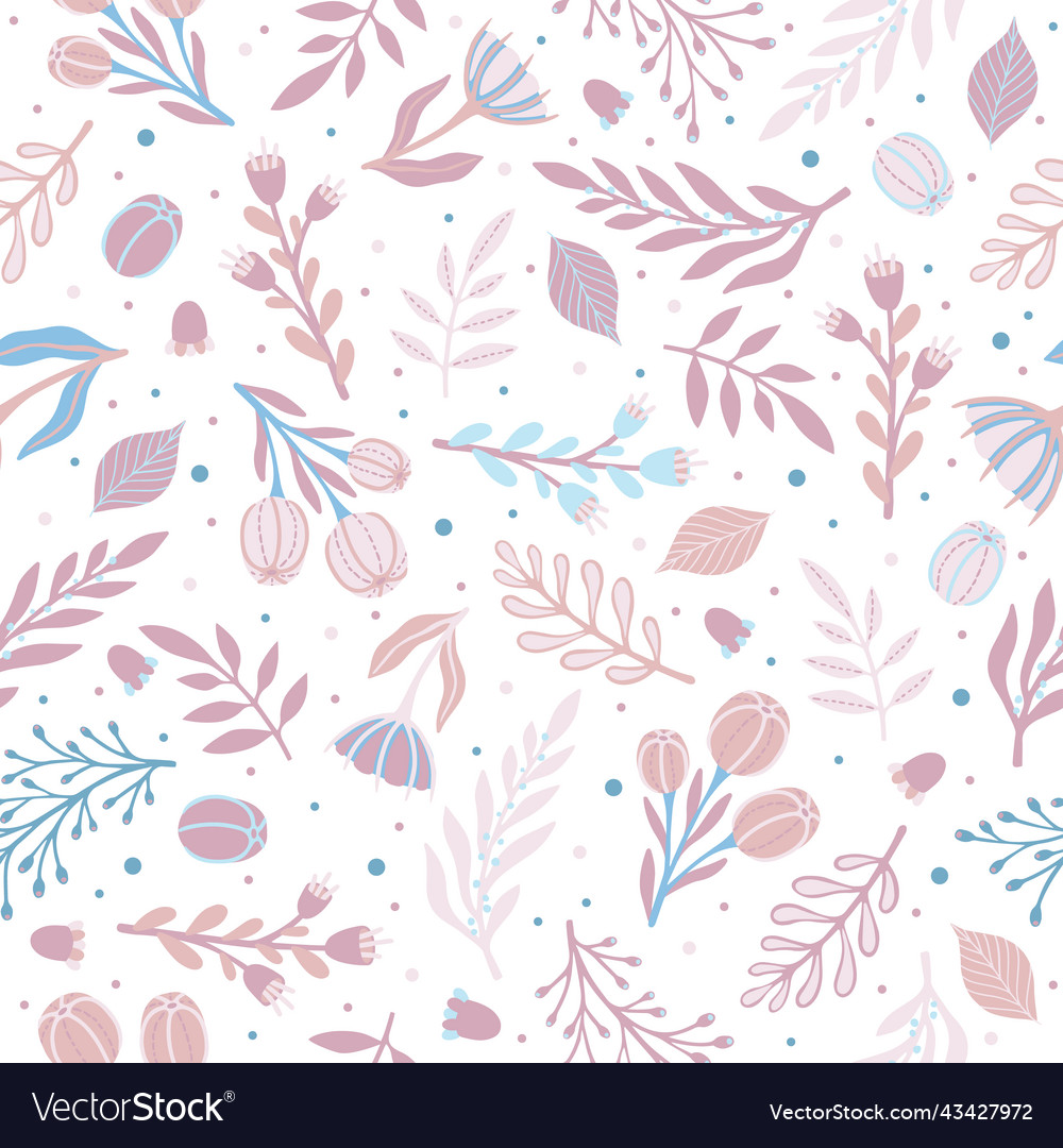 Floral nahtloses Muster mit Schmetterlingen vector image Floral nahtloses Muster mit Schmetterlingen