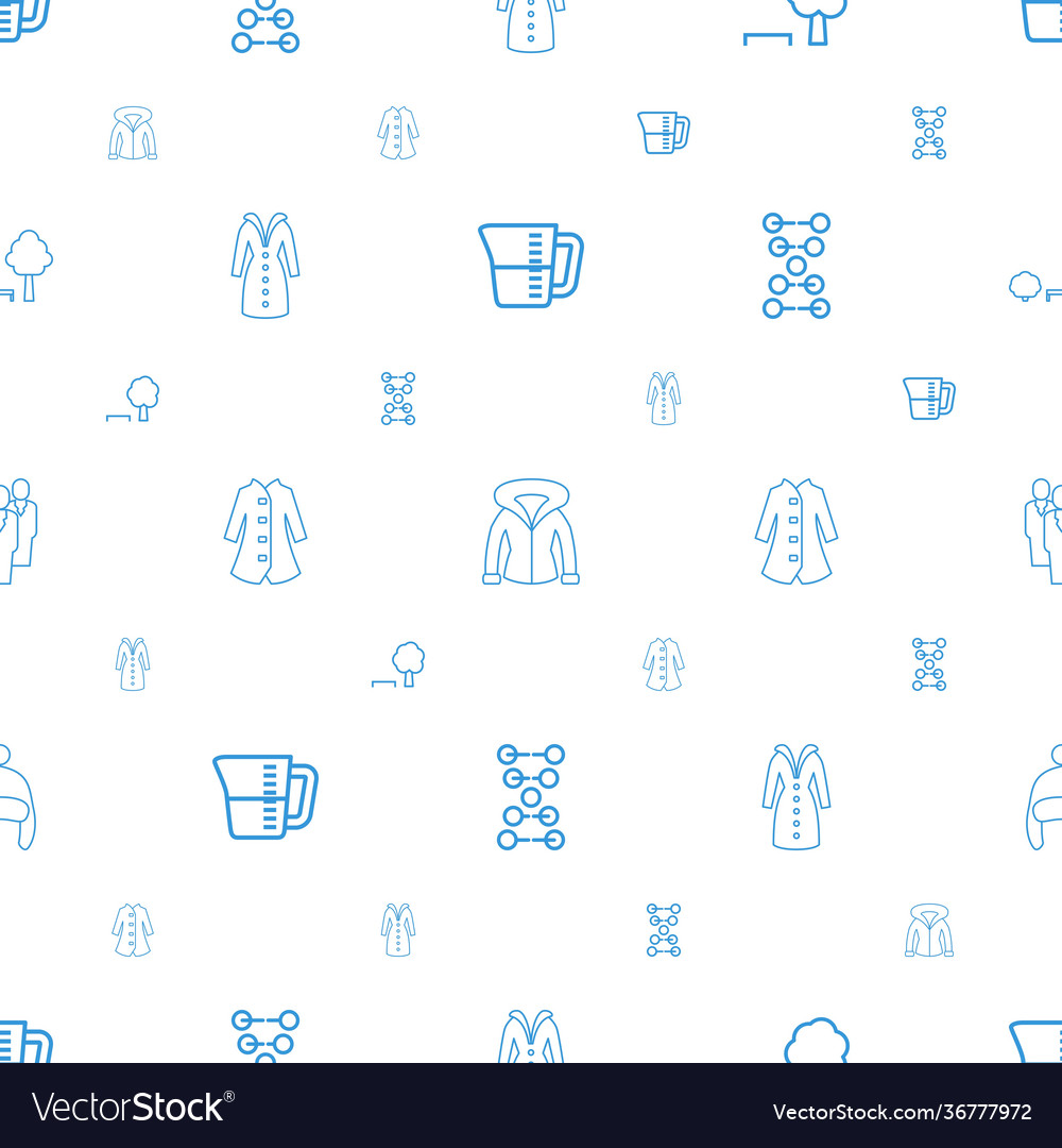 Linear icons pattern seamless white background