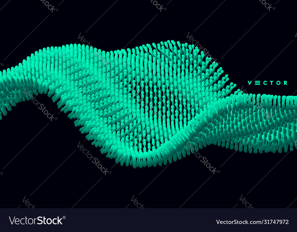Molecular wave abstract background with dynamic