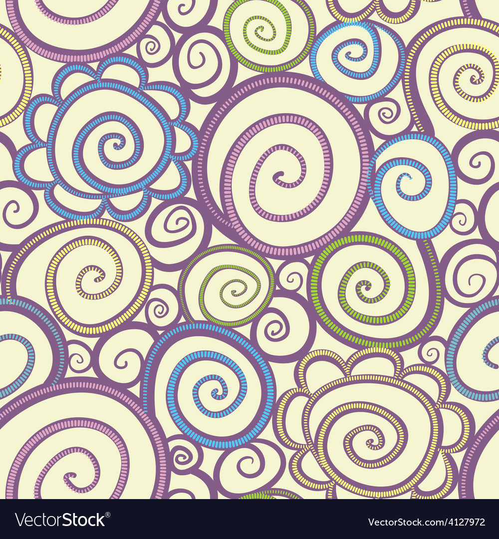 Seamless abstract curly wave pattern