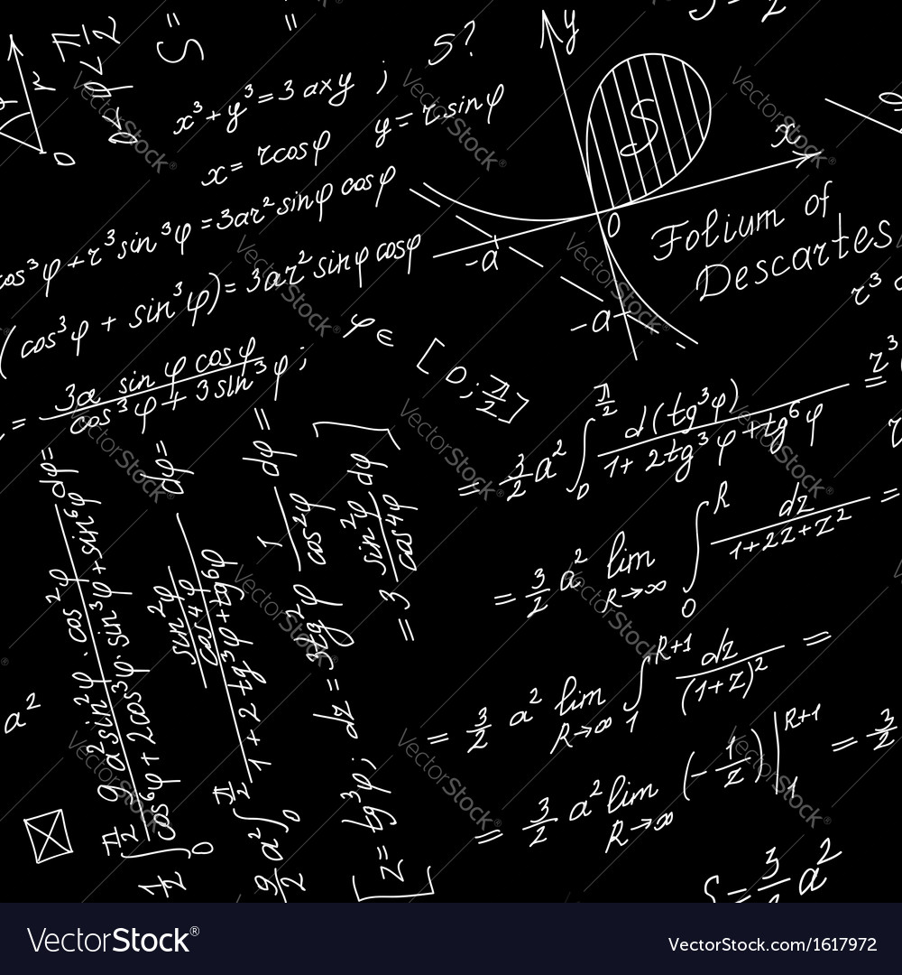 Seamless background with math symbols Royalty Free Vector