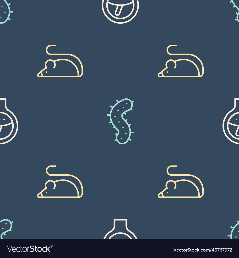 Set line gauge scale experimental mouse and virus vector image Set line gauge scale experimental mouse and virus