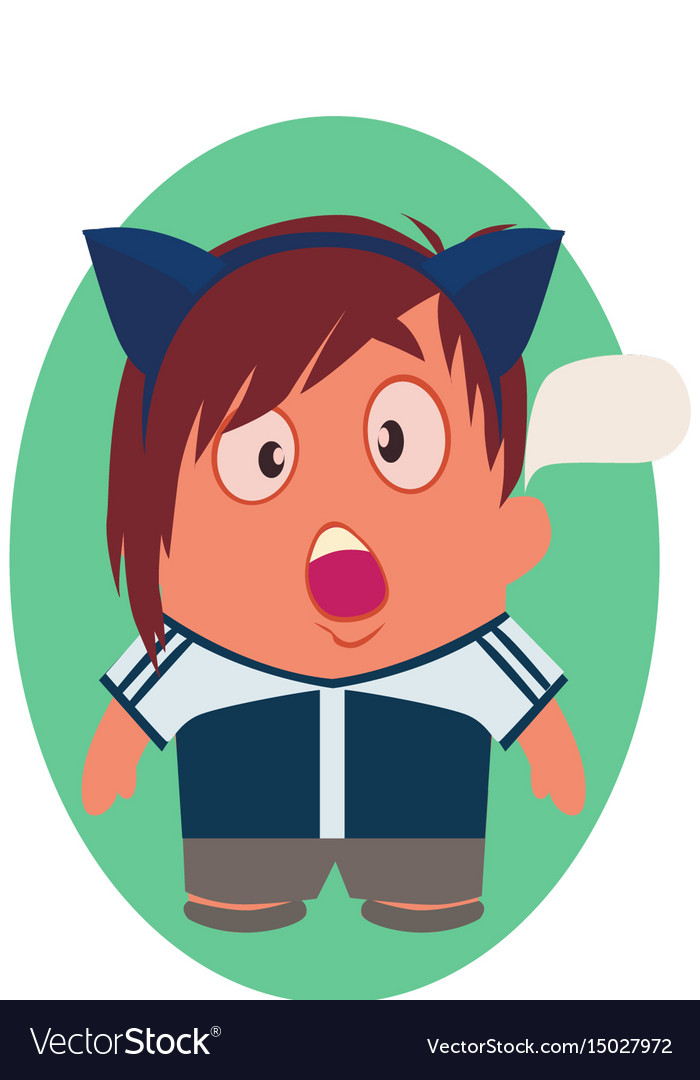 Shocked avatar of funny little person cartoon