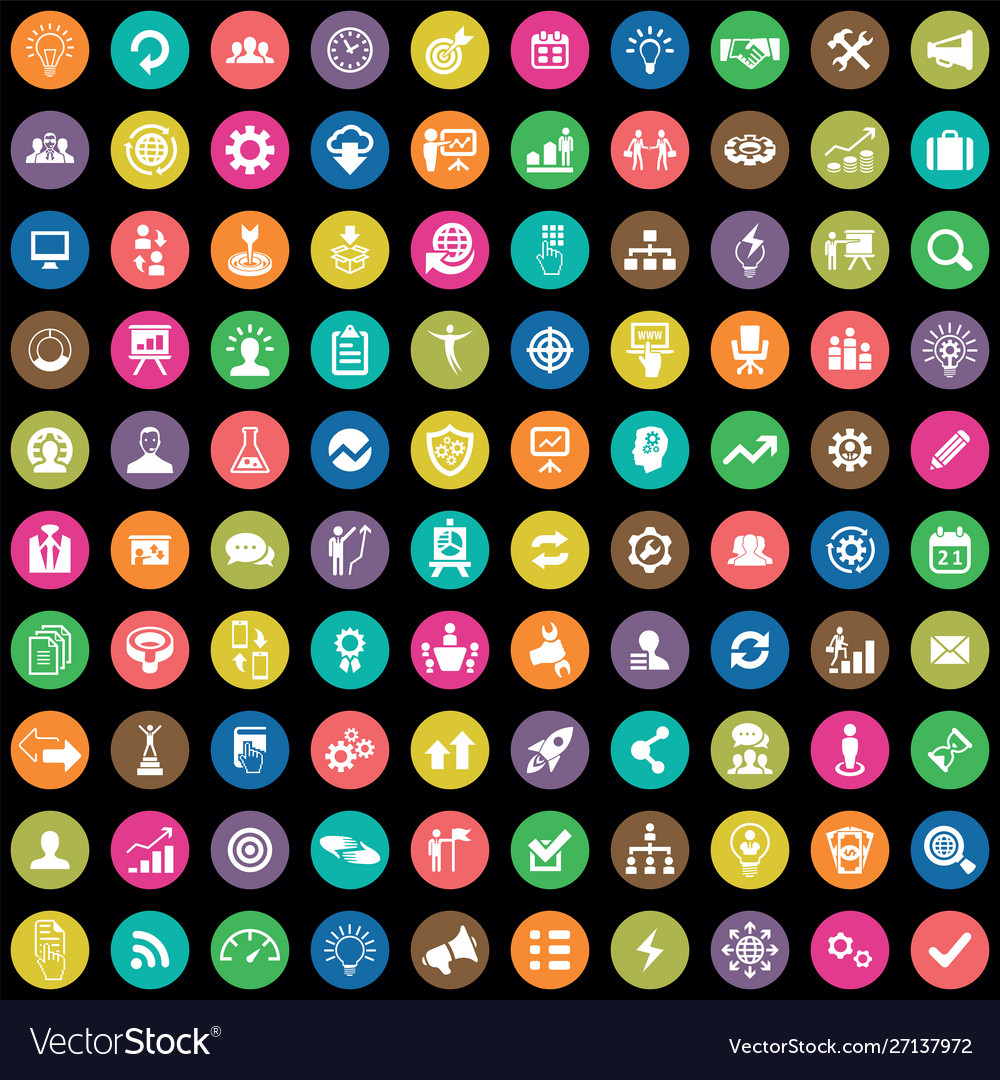 Solution 100 icons universal set for web and ui