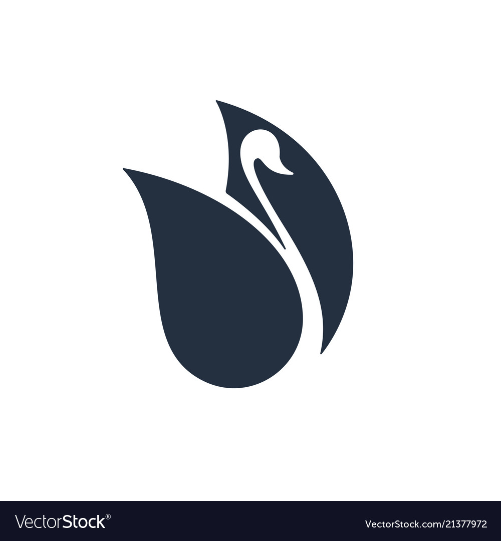 Swan with negative space