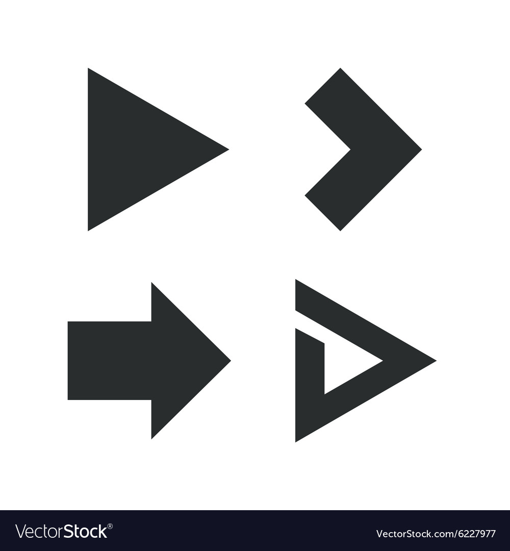 Arrow icons next navigation signs symbols Vector Image