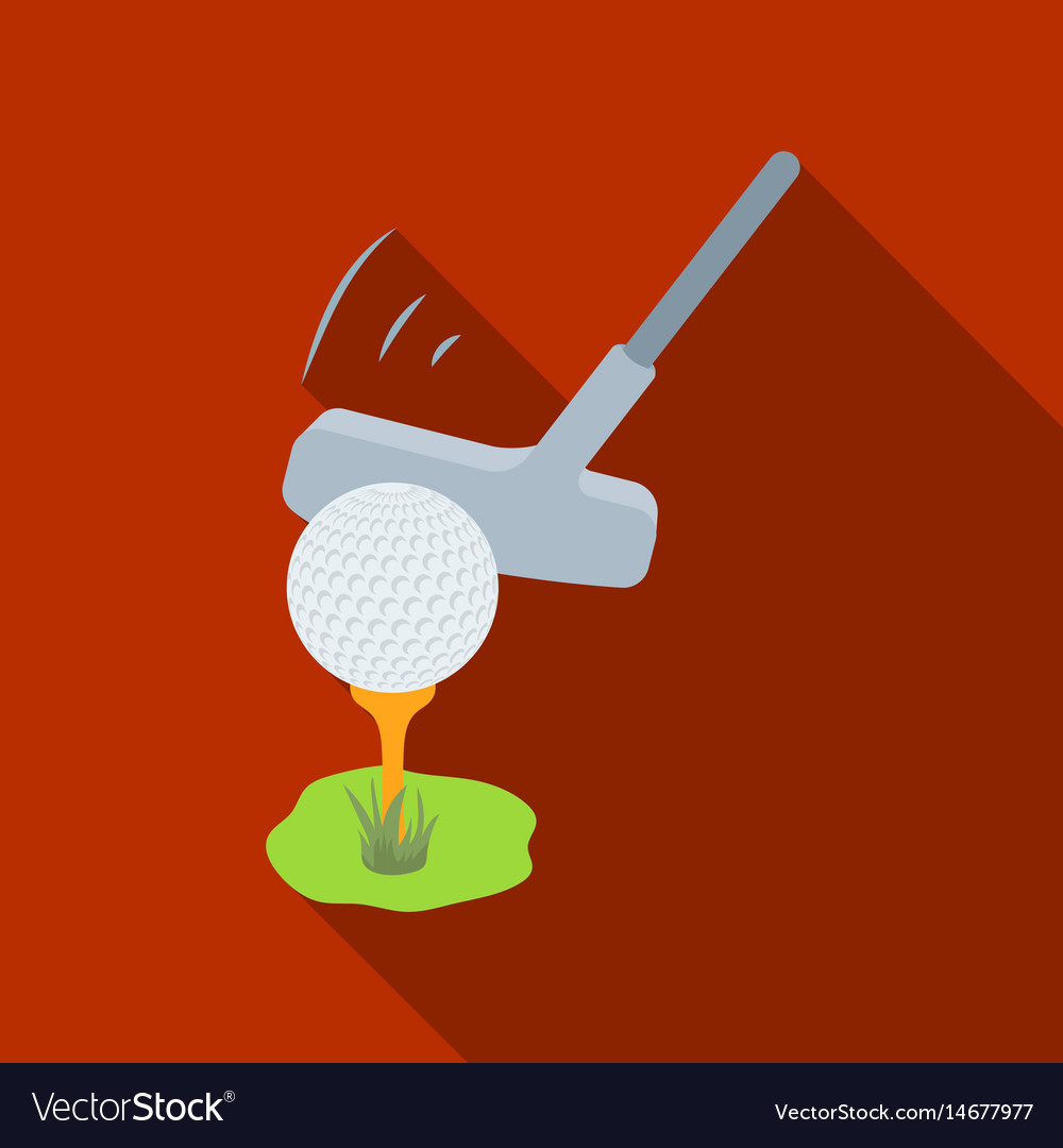 Ball und Putter für Golfgolf Club Single Icon