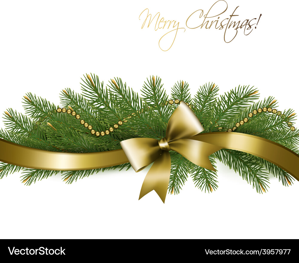 Christmas background with tree branches Royalty Free Vector
