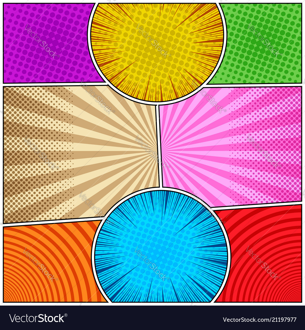 Comic book colorful concept Royalty Free Vector Image