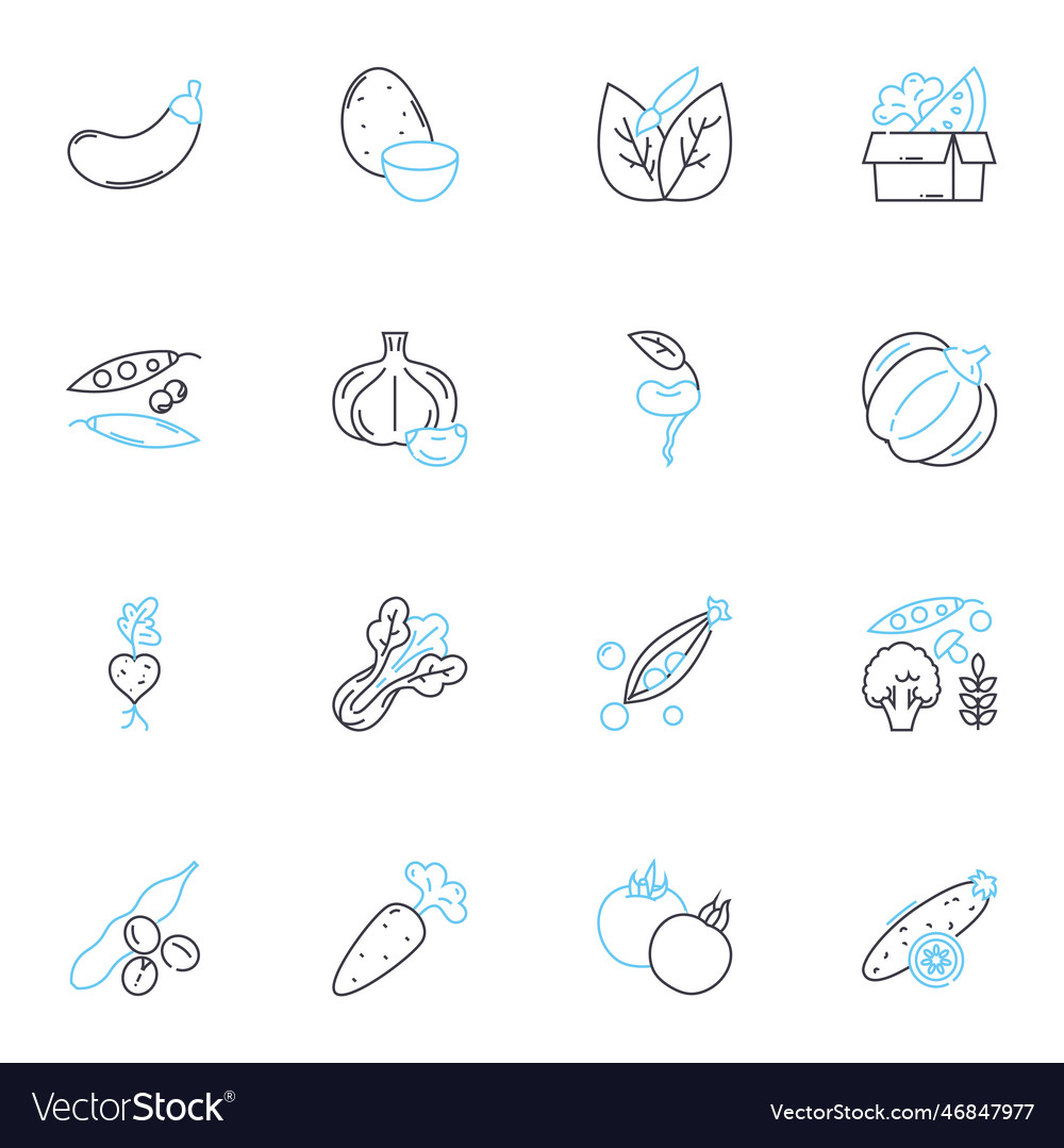 Daily workout linear icons set exercise sweat Vector Image