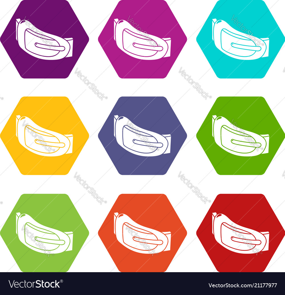 Fashion woman belt icons set 9 Royalty Free Vector Image