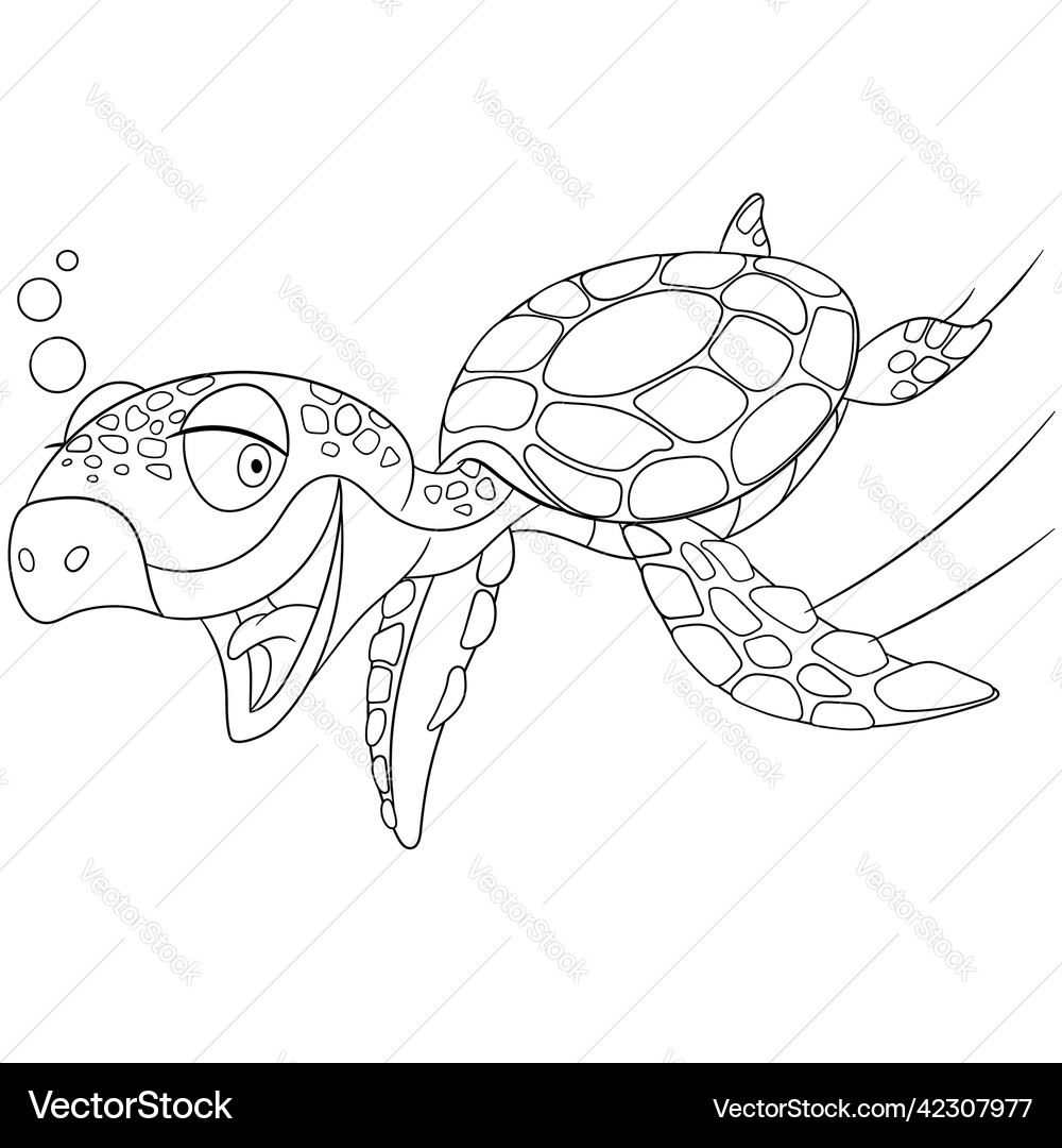 Happy turtle Royalty Free Vector Image - VectorStock