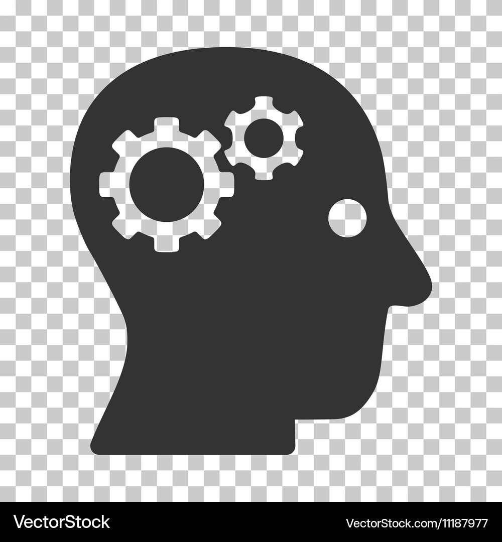 Intellect gears icon Royalty Free Vector Image