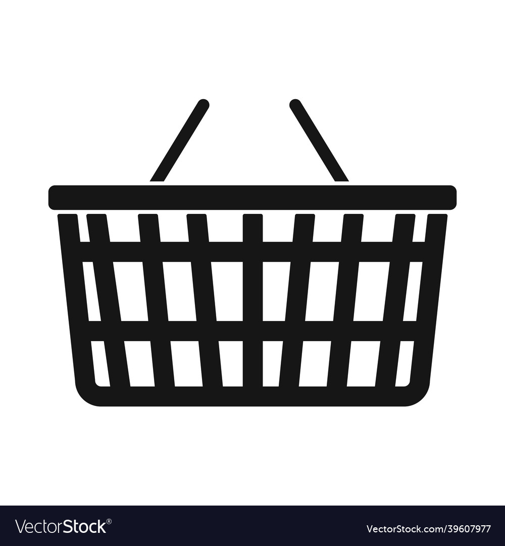 Isolated object of basket and store sign web