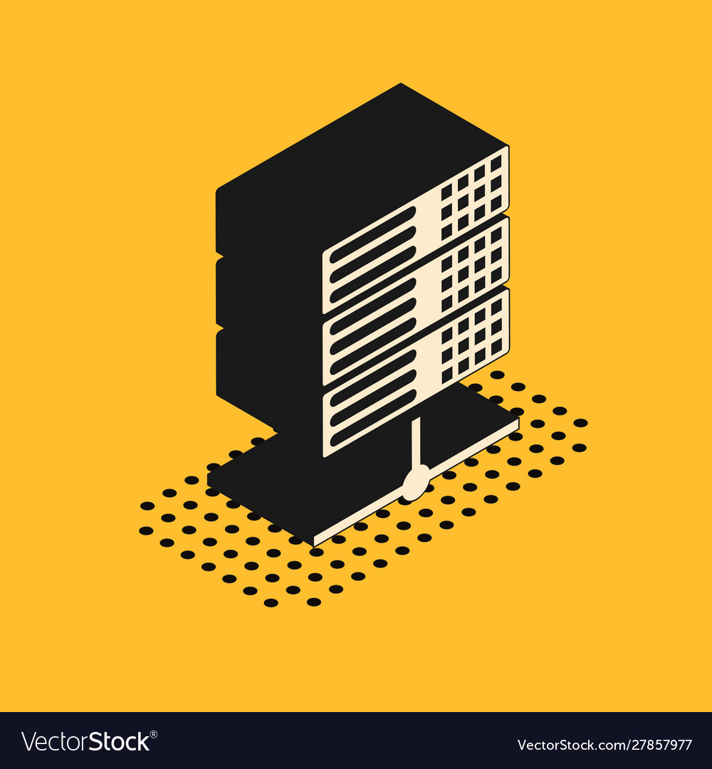 Isometric server data web hosting icon isolated Vector Image Isometric server data web hosting icon isolated