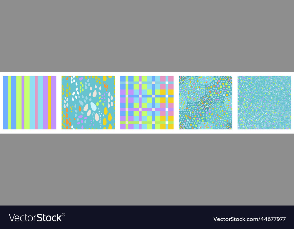 Light blue abstract pattern set