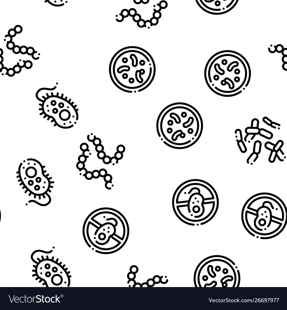 Pathogen seamless pattern vector image Pathogen seamless pattern
