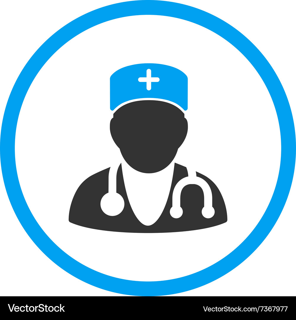 Physician rounded icon Royalty Free Vector Image