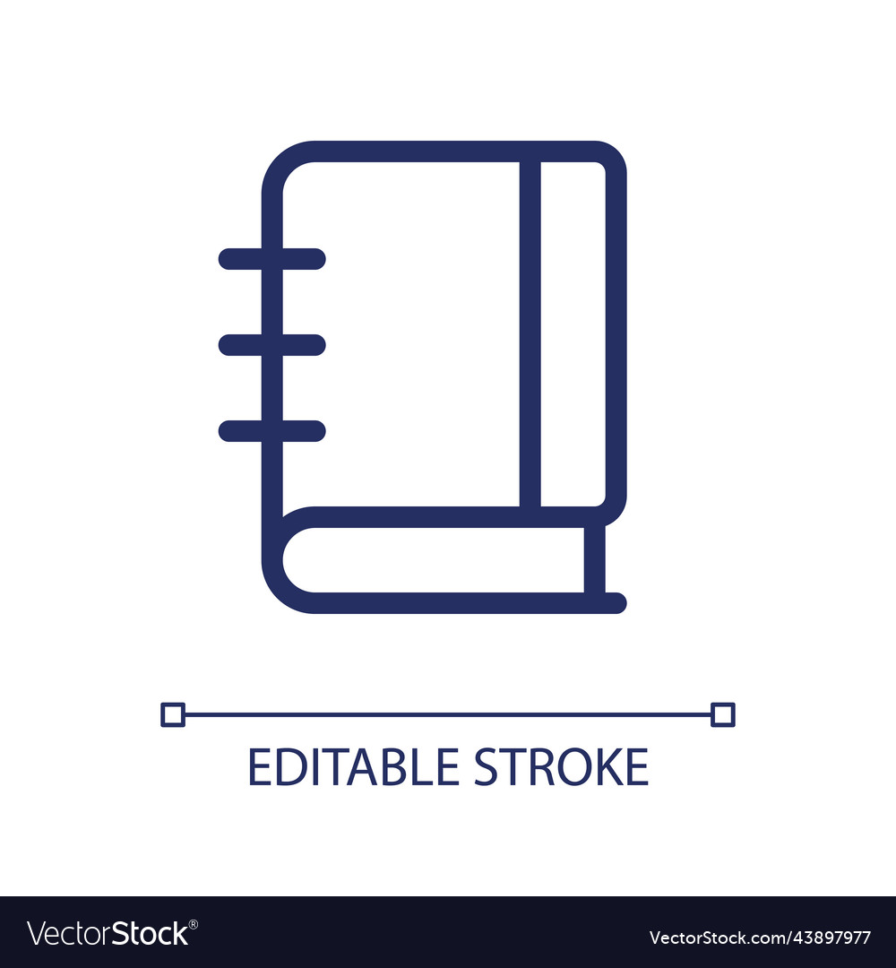 School notebook pixel perfect linear ui icon