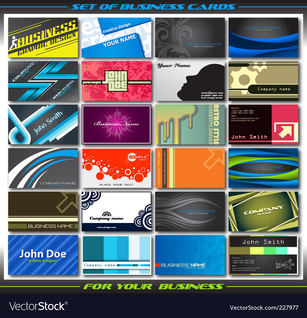 Set of business card Royalty Free Vector Image