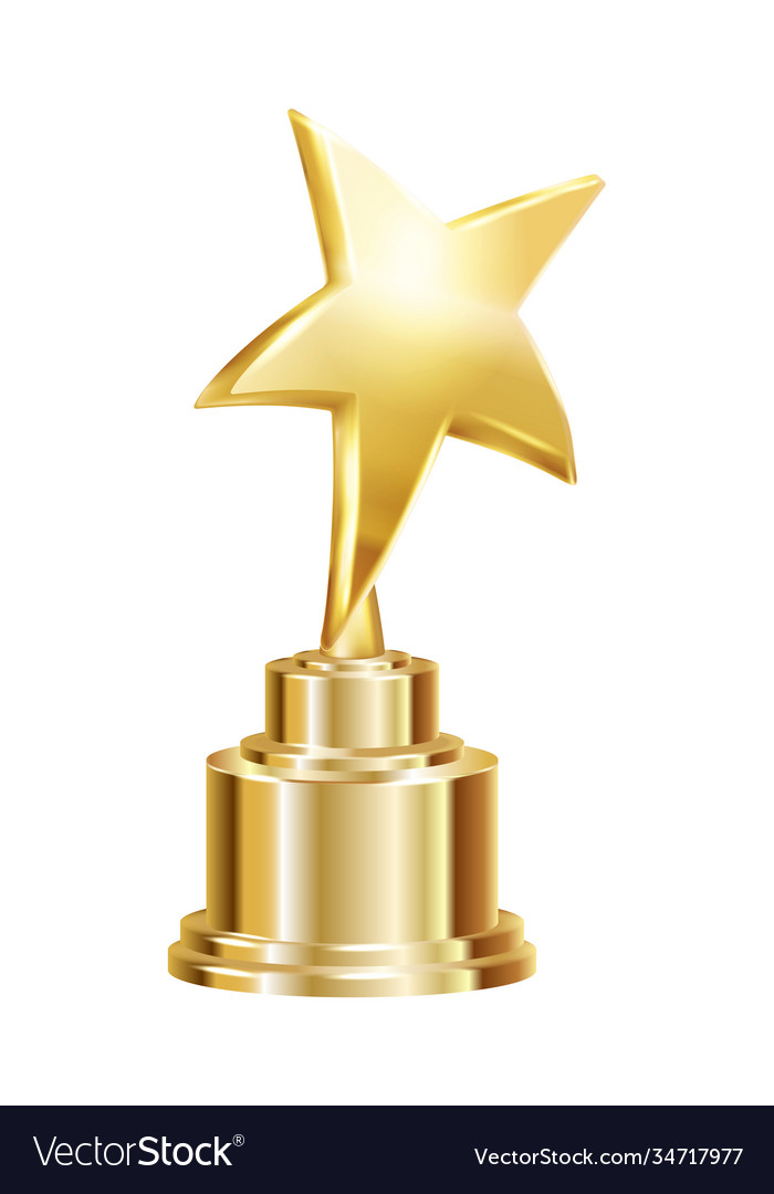 Star award realistic composition Royalty Free Vector Image