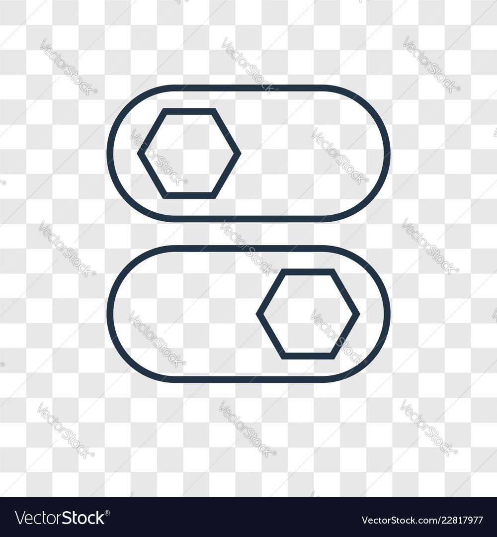 Switch concept linear icon isolated vector image Switch concept linear icon isolated