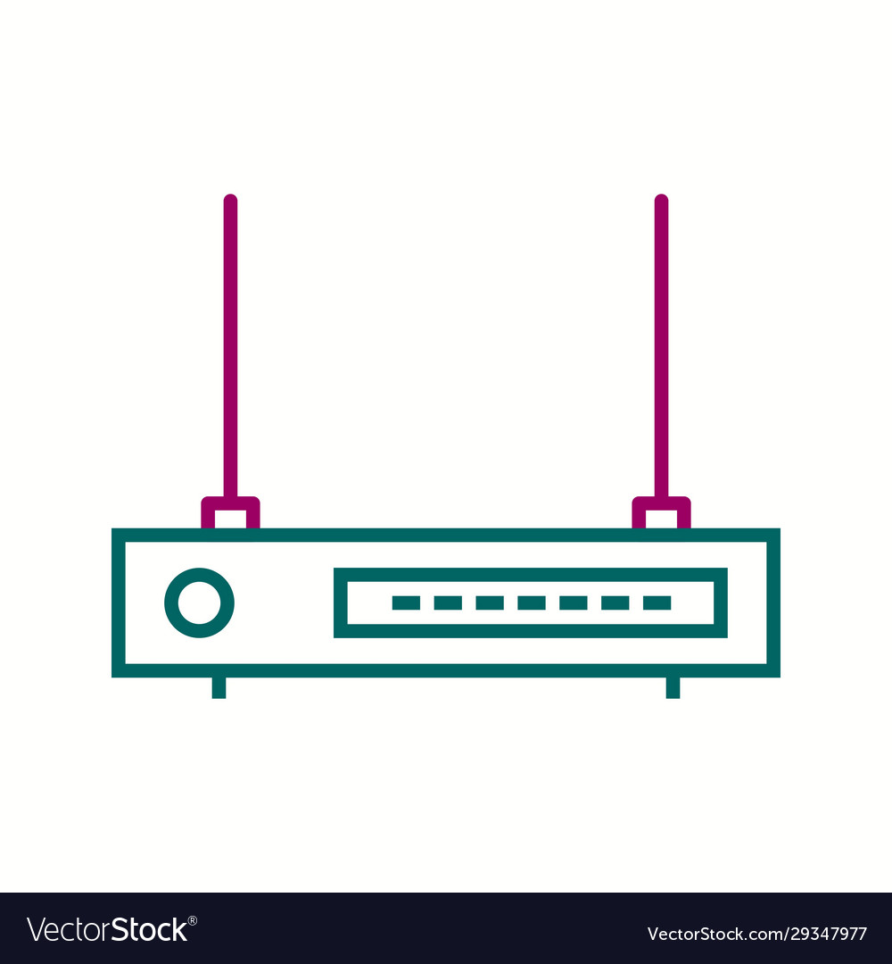 Unique wifi router line icon