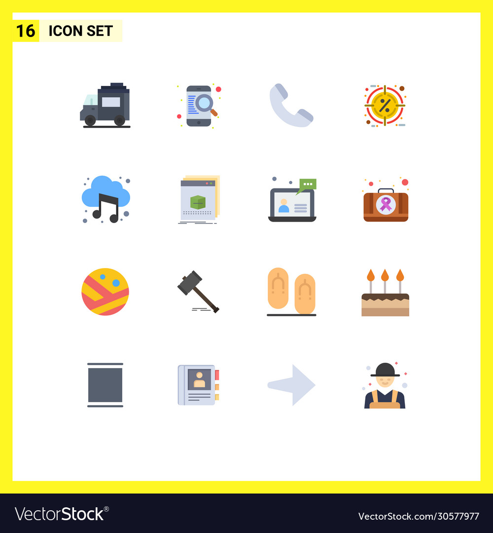 Universal icon symbols group 16 modern flat