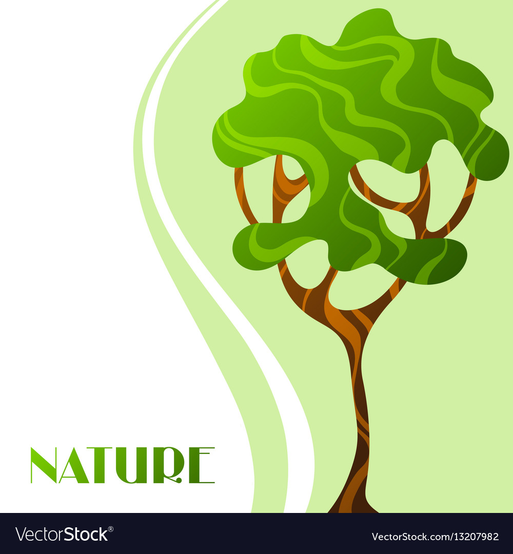 Abstract Stylized Tree Background