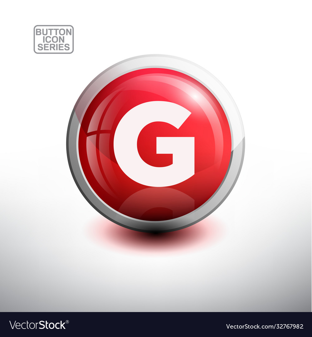 Alphabet in glossy button for web icon Vector Image Alphabet in glossy button for web icon