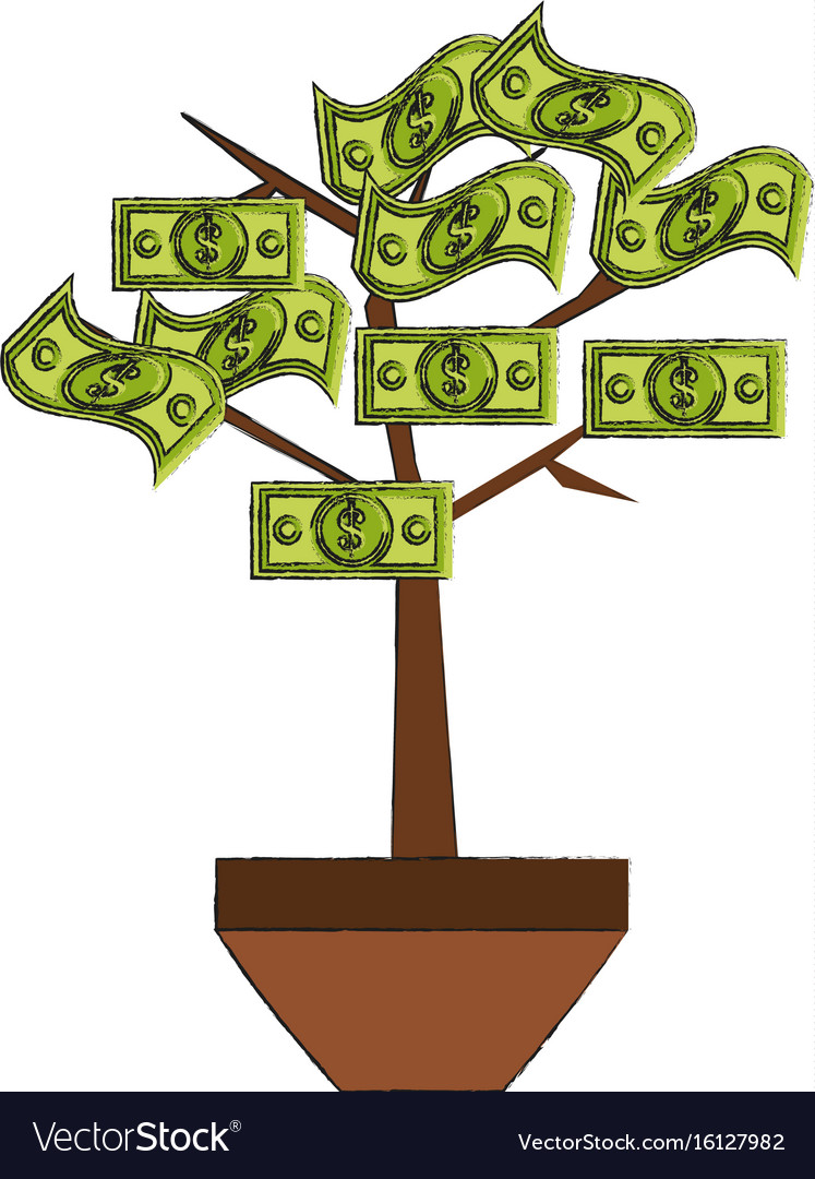 Bill tree Royalty Free Vector Image - VectorStock