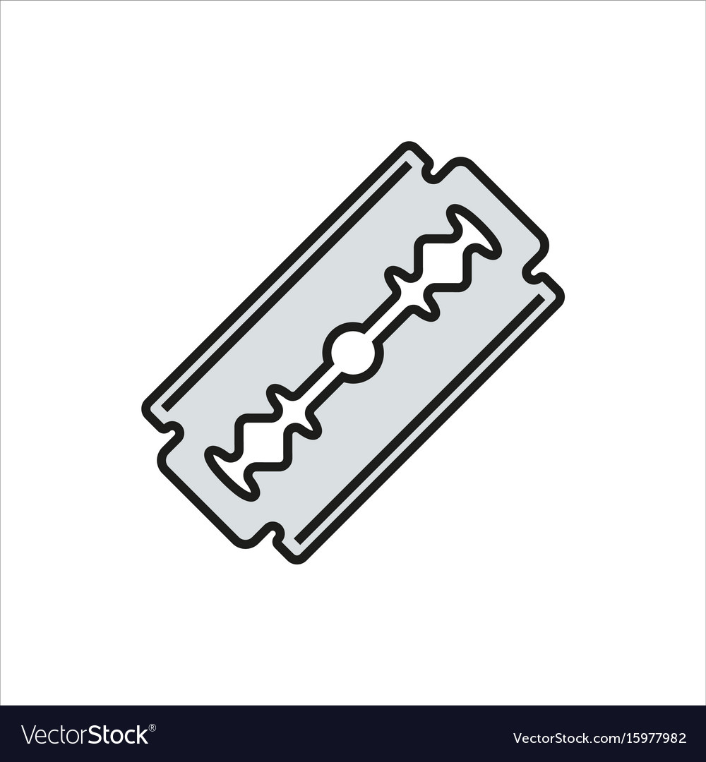 Blade razor icon on white Royalty Free Vector Image