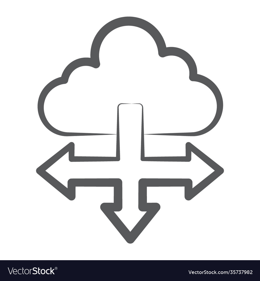 Cloud directions Royalty Free Vector Image VectorStock
