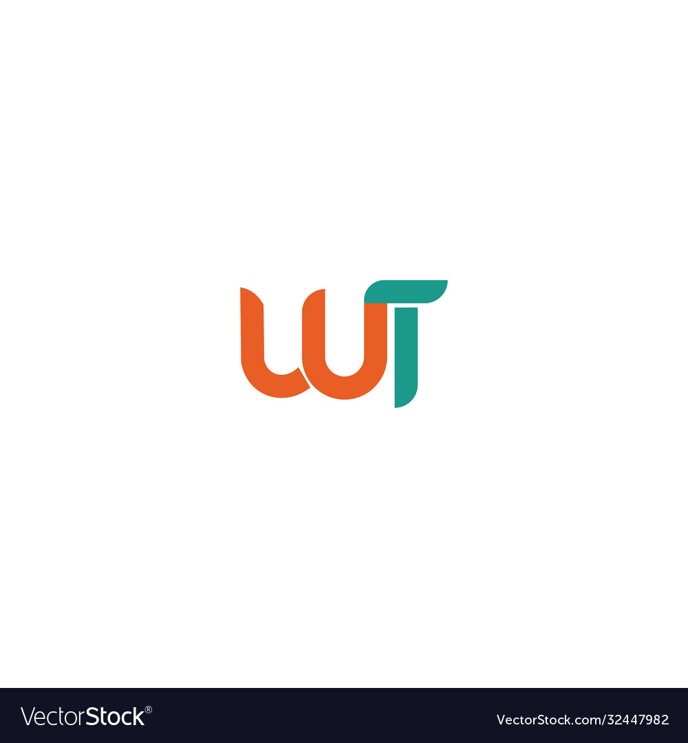 Initial letter wt or tw logo design template