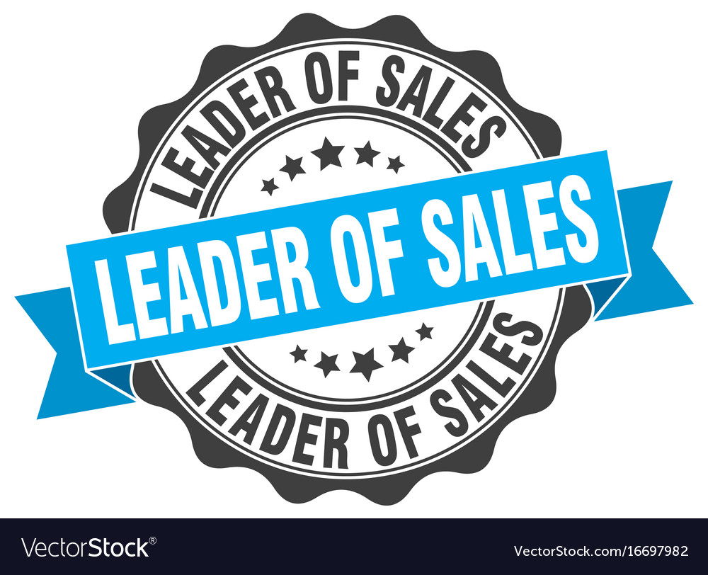 Leader of sales stamp sign seal Royalty Free Vector Image