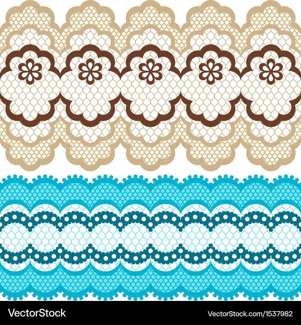 Old lace ribbons abstract ornament texture Vector Image