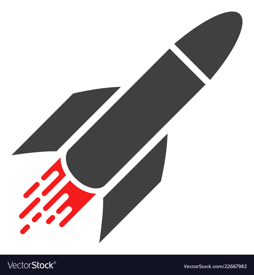 Rocket with fast speed effect vector image Rocket with fast speed effect