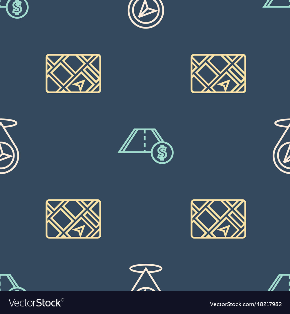 Set line map pin gps device with and toll