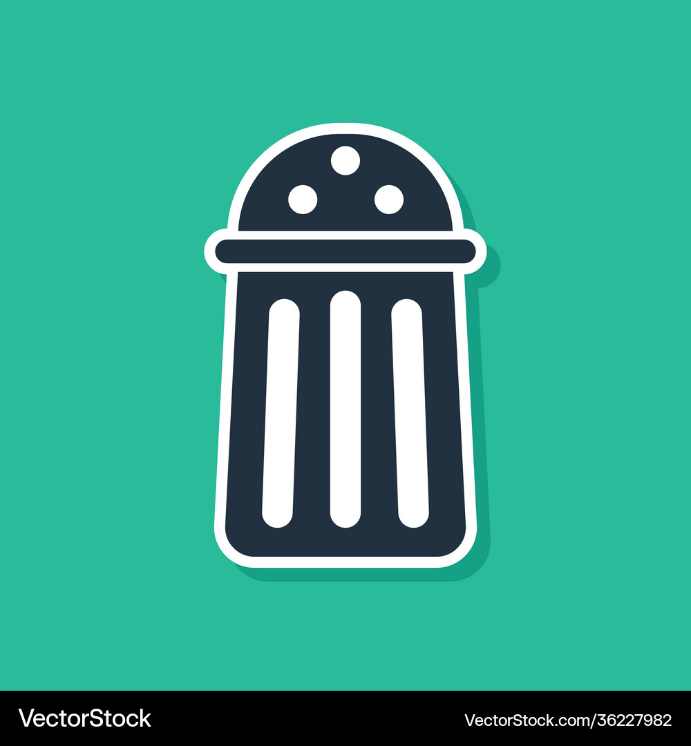 Set salt icon isolated on black and white Vector Image