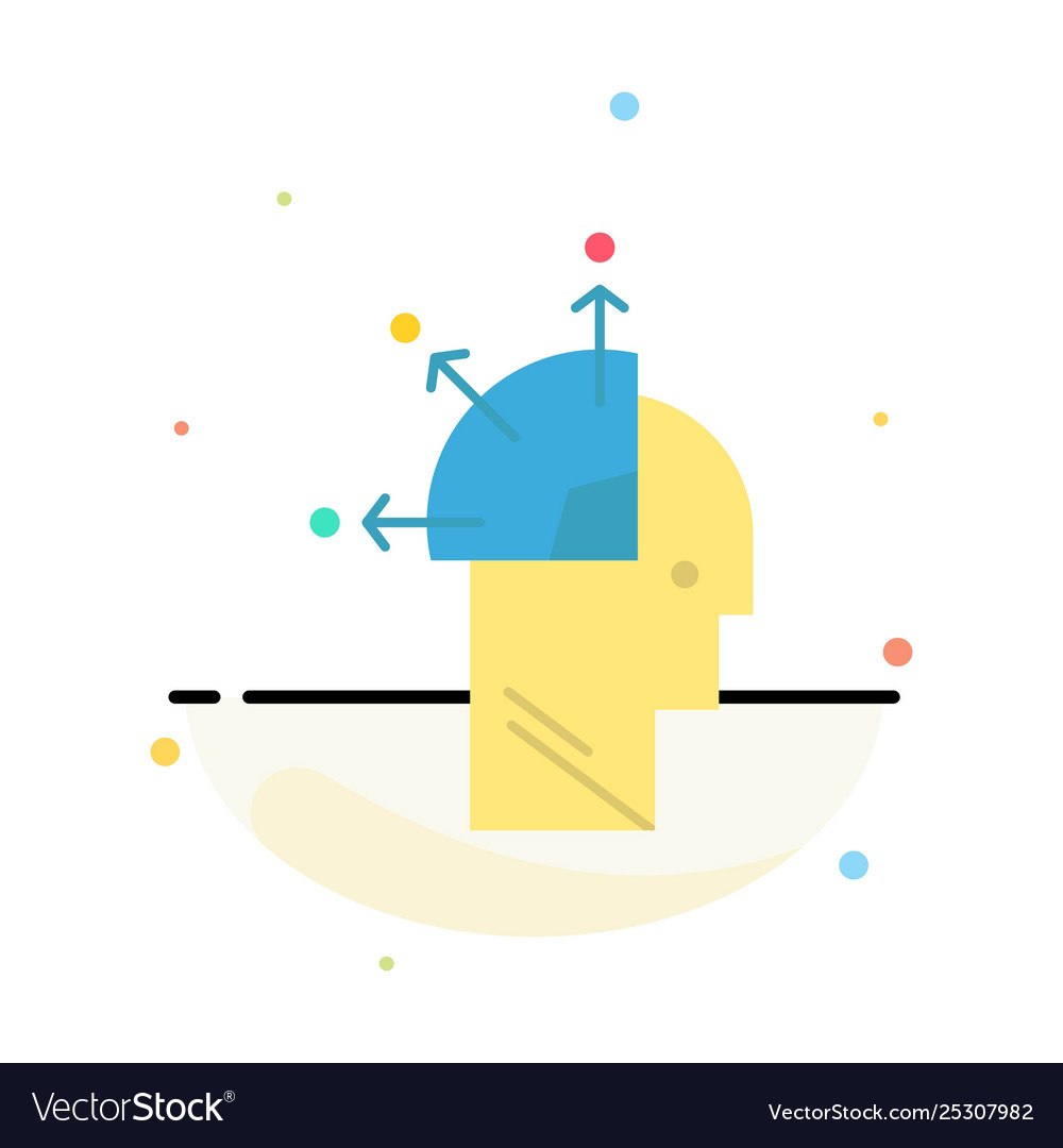 User man mind programming art abstract flat color vector image User man mind programming art abstract flat color