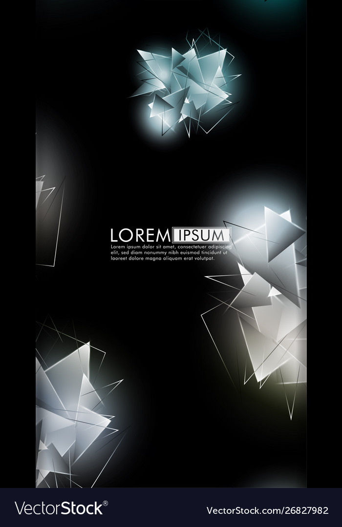 Vertical triangle background abstract composition vector image Vertical triangle background abstract composition