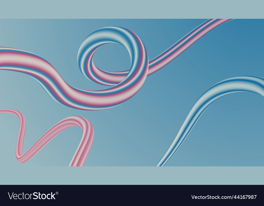 3d design with smooth gradient shapes vector image 3d design with smooth gradient shapes