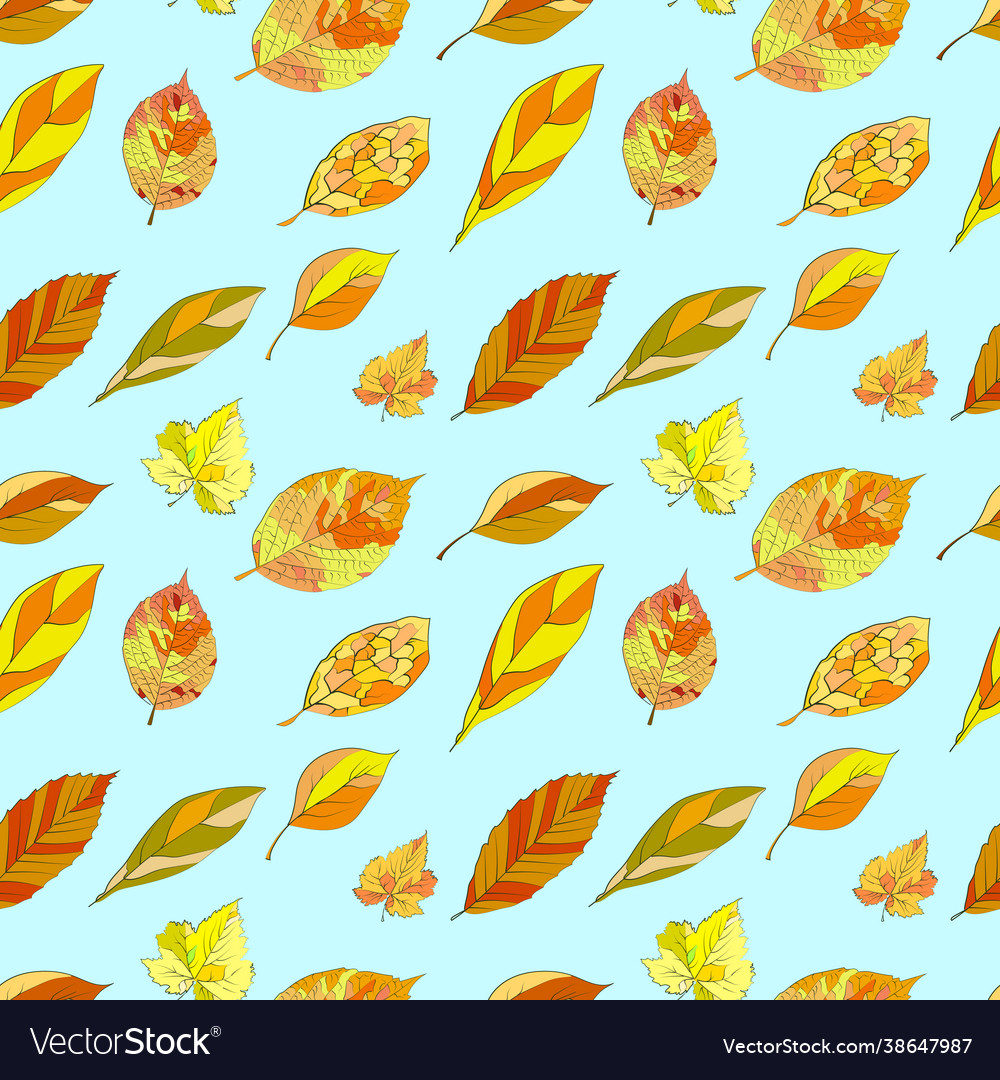 A repeating pattern with autumn leaves suitable