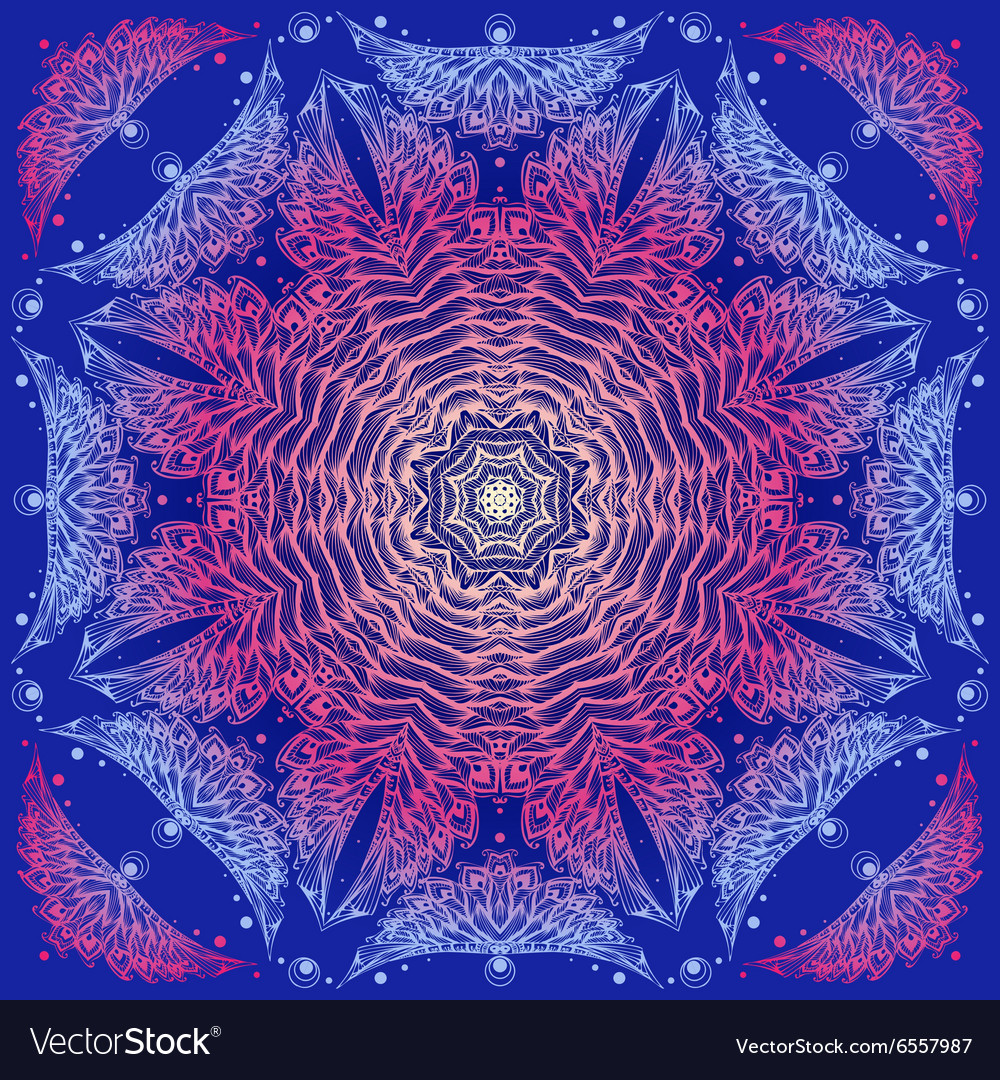 Abstract round design decorative snowflake