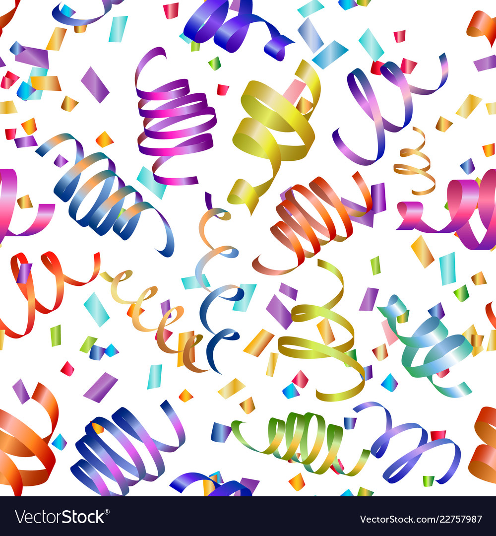 Bunte Streamer Konfetti Muster