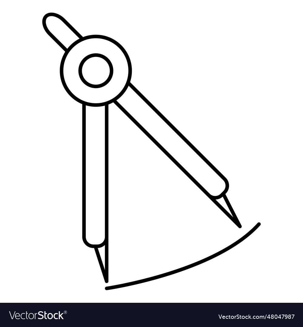 Compass measuring bow Royalty Free Vector Image