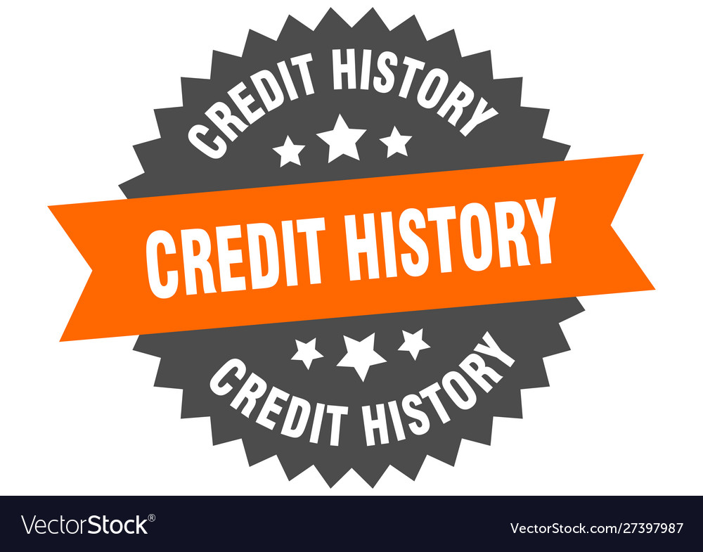 Credit history sign orange-black