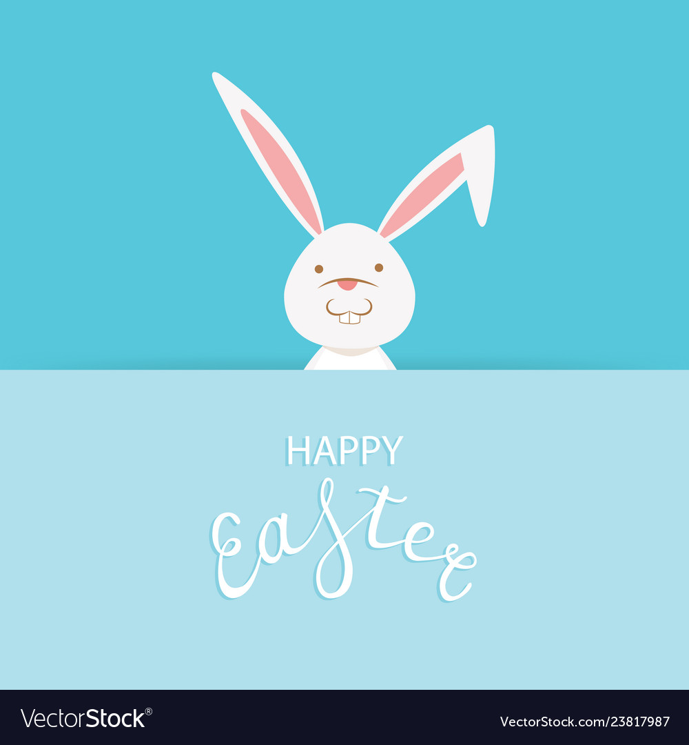 Easter greeting card with text happy Royalty Free Vector