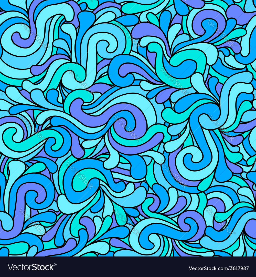 Fluid Wave Swirls Pattern